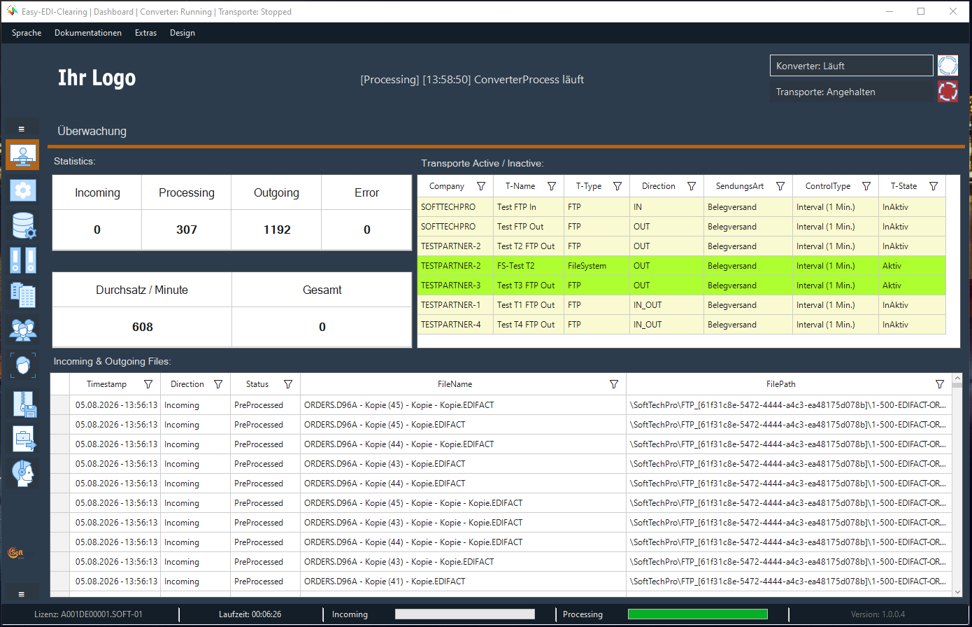 SoftTechPro-Easy-EDI-Clearing - Live-Monitoring